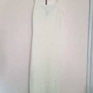 White Seamless Sweater Dress